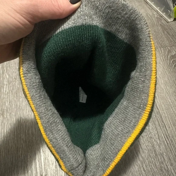 Masters Striped Beanie - Green, Yellow, Gray - Picture 5 of 5